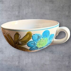 Vintage 1950’s Corona Hand Painted Ironstone Ware Soup Bowls - Made in Japan